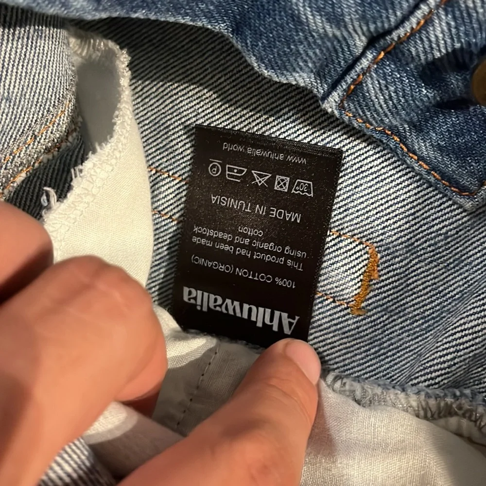 $400 Ahluwalia Size S(30”) Low Rise Baggy Loose Fit Laser Jeans NWT - Picture 7 of 9